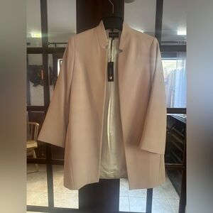 Caroll Paris pale pink blazer overcoat